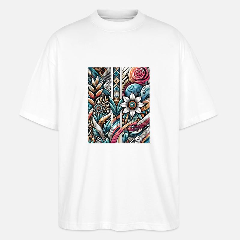 Verschmelzung der lebendigen Natur - Stanley/Stella Oversized Unisex Bio T-Shirt Blaster 2.0 - Weiß