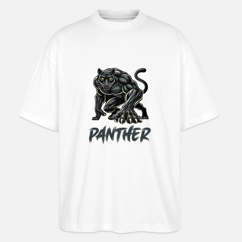 panther - Stanley/Stella Oversized Unisex Bio T-Shirt Blaster 2.0 - Weiß