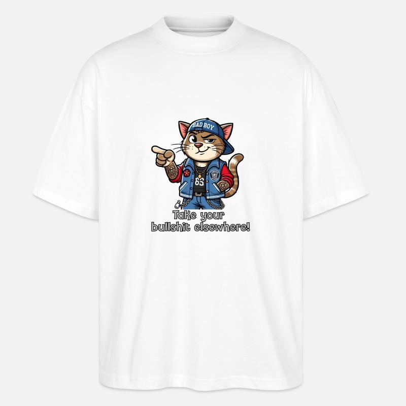 Bring deinen Bullshit woanders hin! - Stanley/Stella Oversized Unisex Bio T-Shirt Blaster 2.0 - Weiß