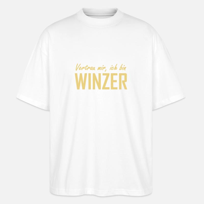 vertrau mir, ich bin winzer - Stanley/Stella Oversized Unisex Bio T-Shirt Blaster 2.0 - Weiß