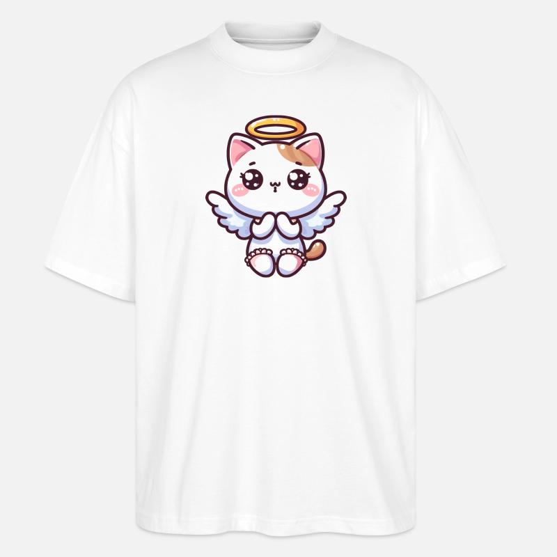 Ange Chat Anime Ange Chaton - T-shirt bio Blaster 2.0 coupe oversize Stanley/Stella Unisexe - blanc