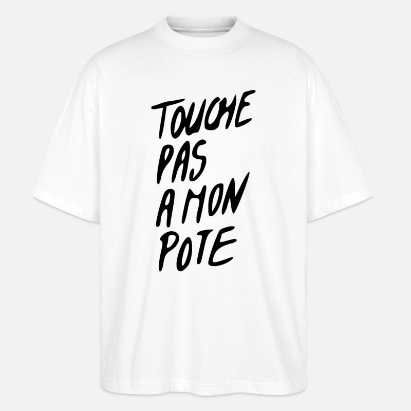 touche pas a mon pote - T-shirt bio Blaster 2.0 coupe oversize Stanley/Stella Unisexe - blanc
