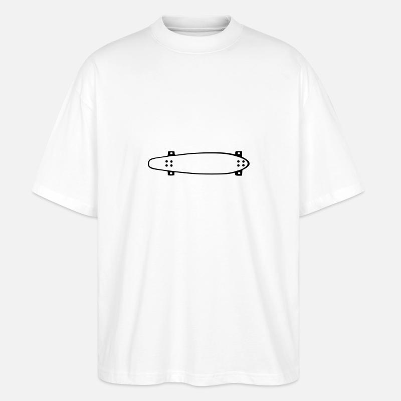Longboard,longboarder,longboard, planche à roulett - T-shirt bio Blaster 2.0 coupe oversize Stanley/Stella Unisexe - blanc