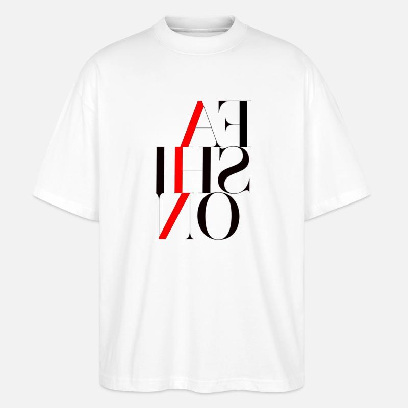 Graphiquement puissant avec un éclair rouge - T-shirt bio Blaster 2.0 coupe oversize Stanley/Stella Unisexe - blanc