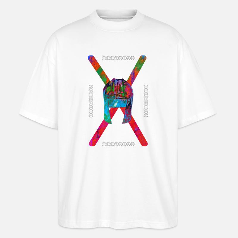 Illyrian 🇦🇱 - Stanley/Stella Oversized Unisex Bio T-Shirt Blaster 2.0 - Weiß