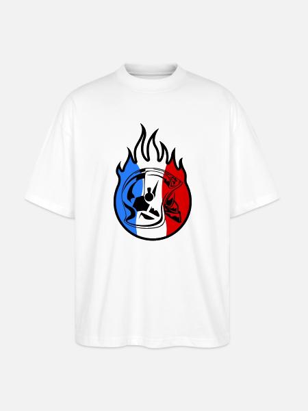 casque sp flamme 3b - T-shirt bio Blaster 2.0 coupe oversize Stanley/Stella Unisexe - blanc