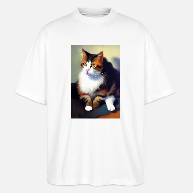 Image du chat - T-shirt bio Blaster 2.0 coupe oversize Stanley/Stella Unisexe - blanc