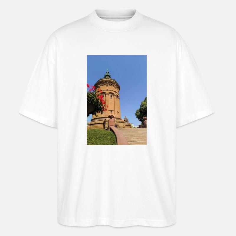 WASSERTURM MANNHEIM - Stanley/Stella Oversized Unisex Bio T-Shirt Blaster 2.0 - Weiß