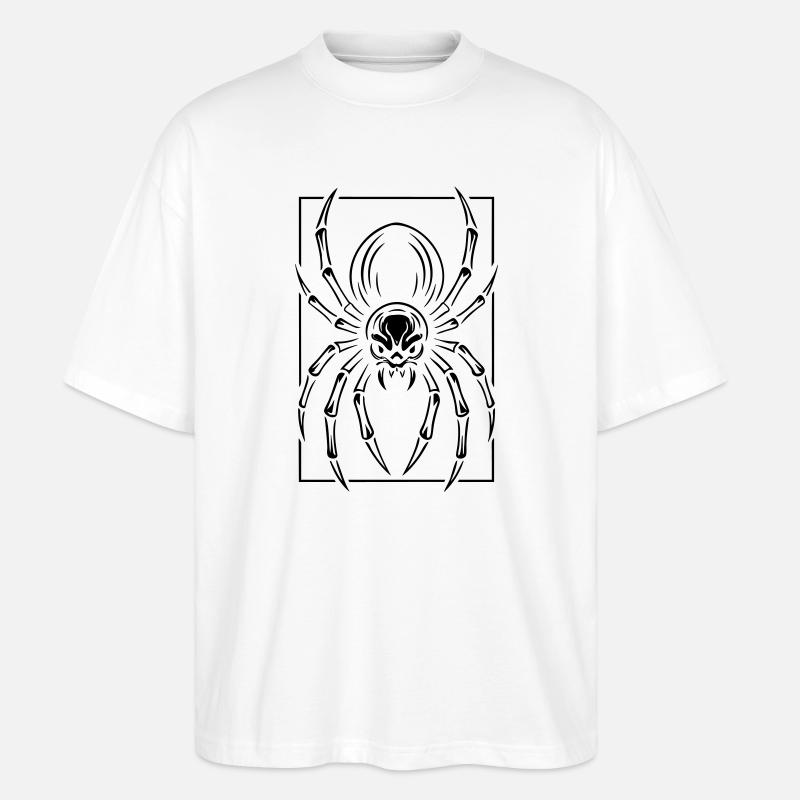 Stilisierte Spinne - Stanley/Stella Oversized Unisex Bio T-Shirt Blaster 2.0 - Weiß
