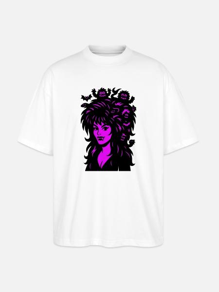 Vampire lady with superhair! - Stanley/Stella Oversized Unisex Organic T-shirt Blaster 2.0 - white