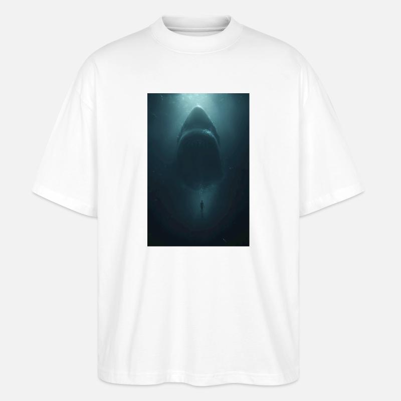Kolossaler Ozeanschatten - Stanley/Stella Oversized Unisex Bio T-Shirt Blaster 2.0 - Weiß