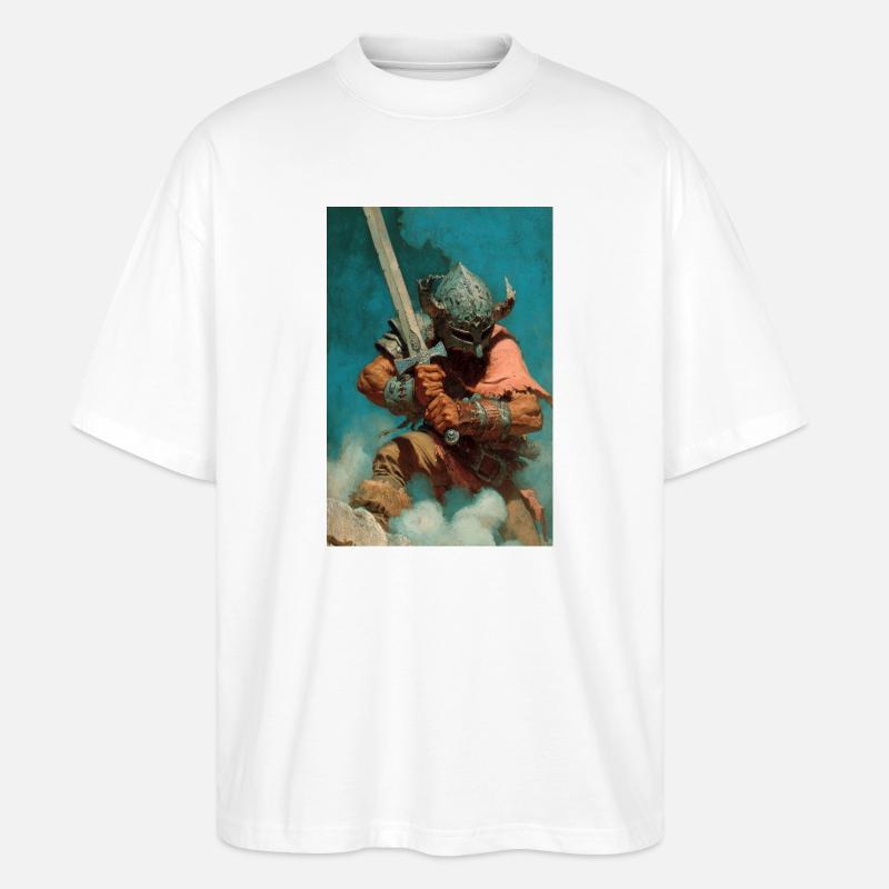 Panzerkledder Ritter-Vorhut - Stanley/Stella Oversized Unisex Bio T-Shirt Blaster 2.0 - Weiß