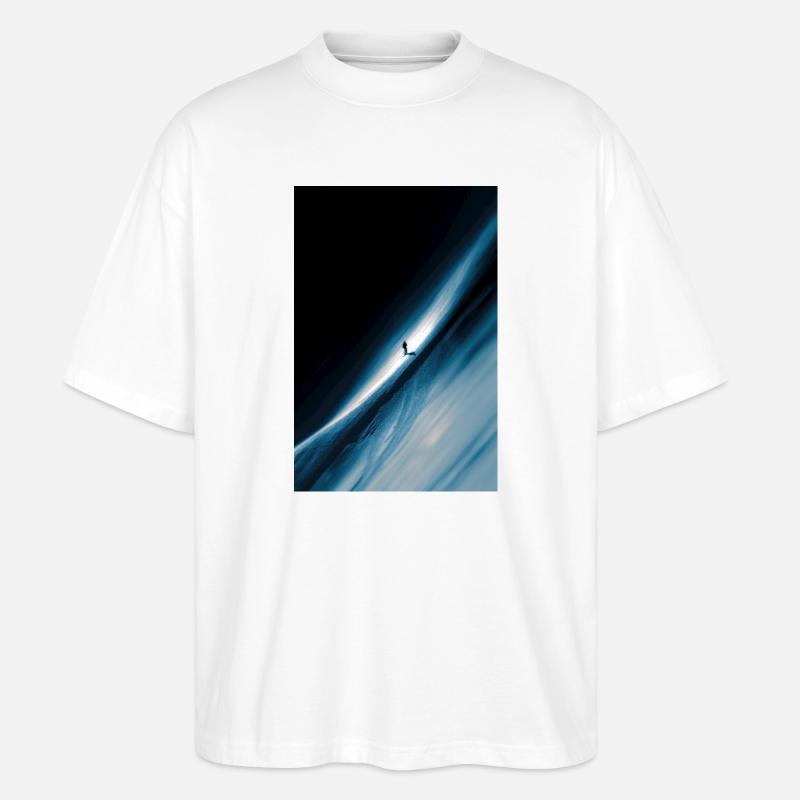 Blue Horizon Aufstieg - Stanley/Stella Oversized Unisex Bio T-Shirt Blaster 2.0 - Weiß