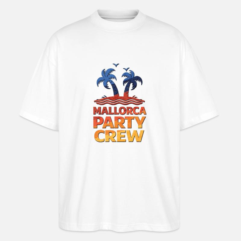 Mallorca Party Crew - T-shirt bio Blaster 2.0 coupe oversize Stanley/Stella Unisexe - blanc