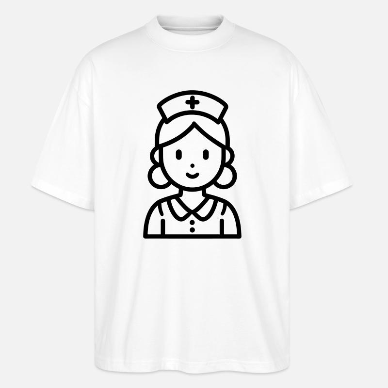 Krankenschwester - Stanley/Stella Oversized Unisex Bio T-Shirt Blaster 2.0 - Weiß