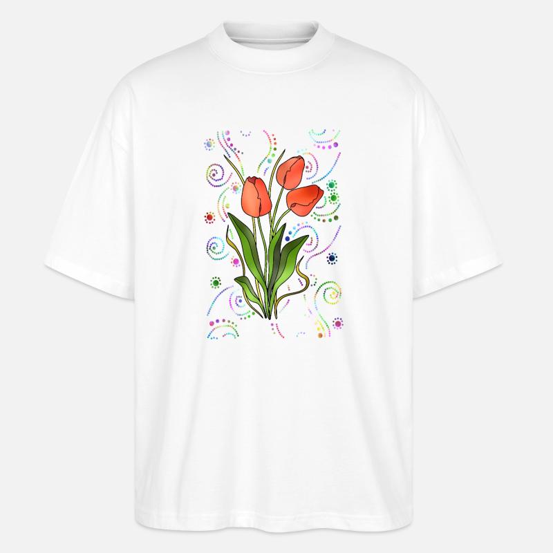 Fleur - T-shirt bio Blaster 2.0 coupe oversize Stanley/Stella Unisexe - blanc