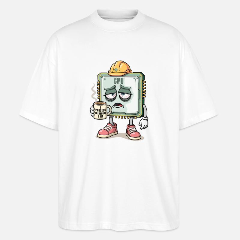 Caractère CPU - T-shirt bio Blaster 2.0 coupe oversize Stanley/Stella Unisexe - blanc