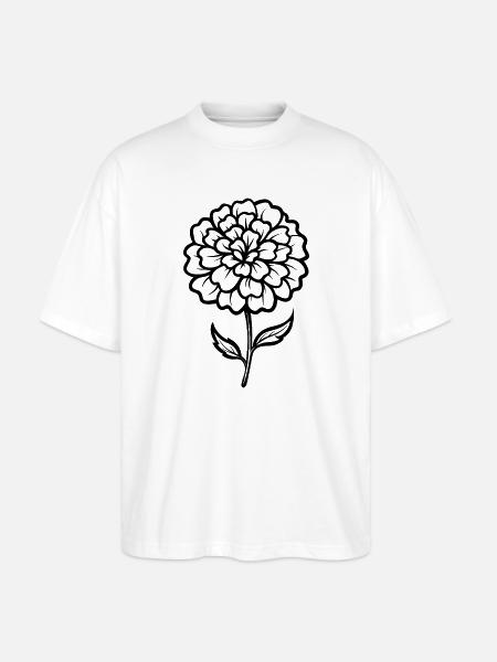 Ringelblumenblüte - Stanley/Stella Oversized Unisex Bio T-Shirt Blaster 2.0 - Weiß