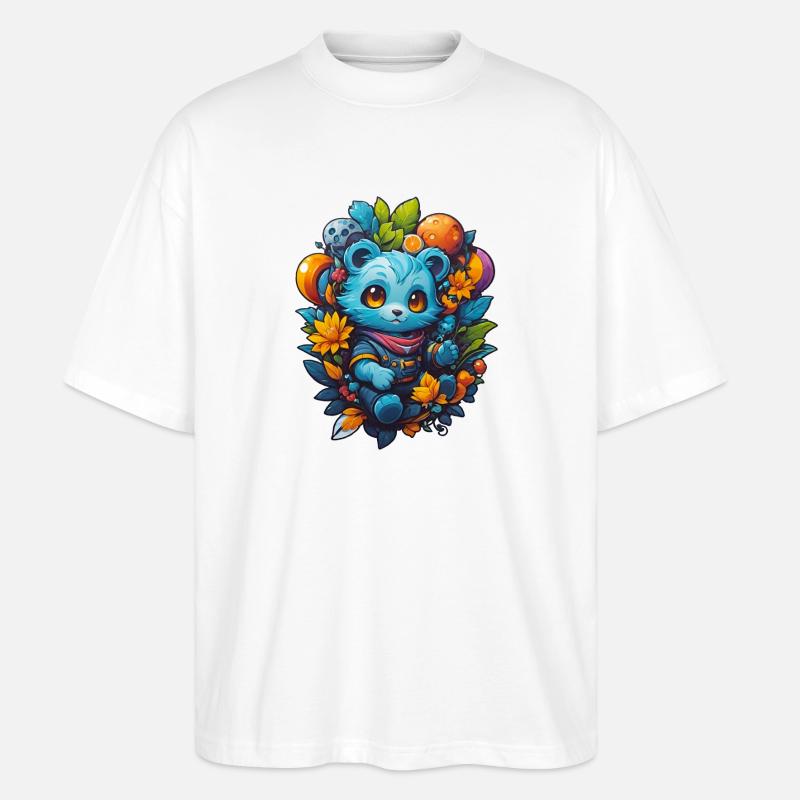 Sommerbärchen - Stanley/Stella Oversized Unisex Bio T-Shirt Blaster 2.0 - Weiß