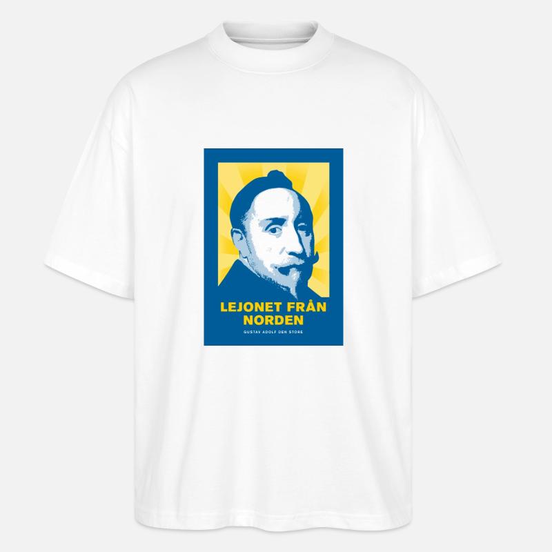 Le lion du nord - T-shirt bio Blaster 2.0 coupe oversize Stanley/Stella Unisexe - blanc