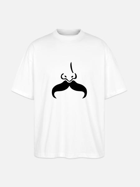 mustache mustache nose nose5 - Stanley/Stella Oversized Unisex Organic T-shirt Blaster 2.0 - white