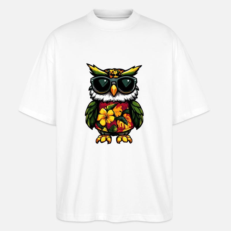 Chouette Bande dessinée Vacances - T-shirt bio Blaster 2.0 coupe oversize Stanley/Stella Unisexe - blanc