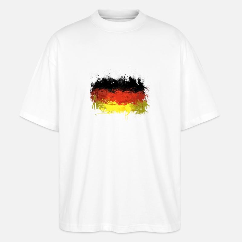 Drapeau allemand Graffiti - T-shirt bio Blaster 2.0 coupe oversize Stanley/Stella Unisexe - blanc