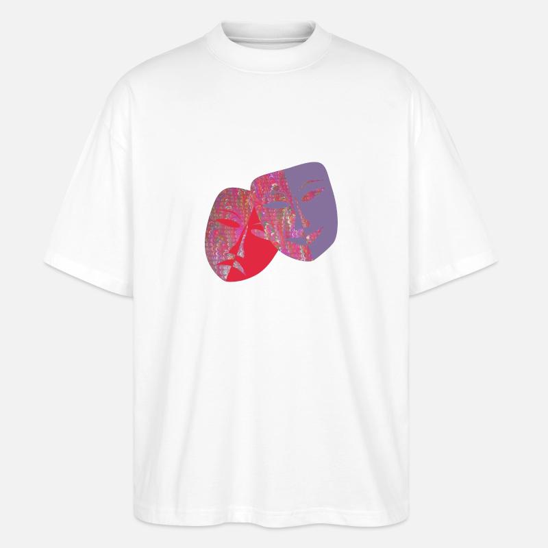 masken e 61 - Stanley/Stella Oversized Unisex Bio T-Shirt Blaster 2.0 - Weiß