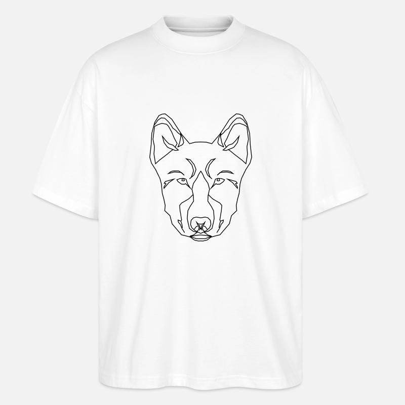 Stylized Dog - Stanley/Stella Oversized Unisex Organic T-shirt Blaster 2.0 - white