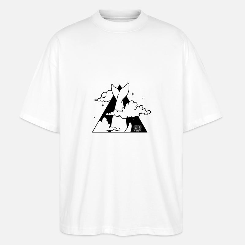 RAUM WHALE - Stanley/Stella Oversized Unisex Bio T-Shirt Blaster 2.0 - Weiß