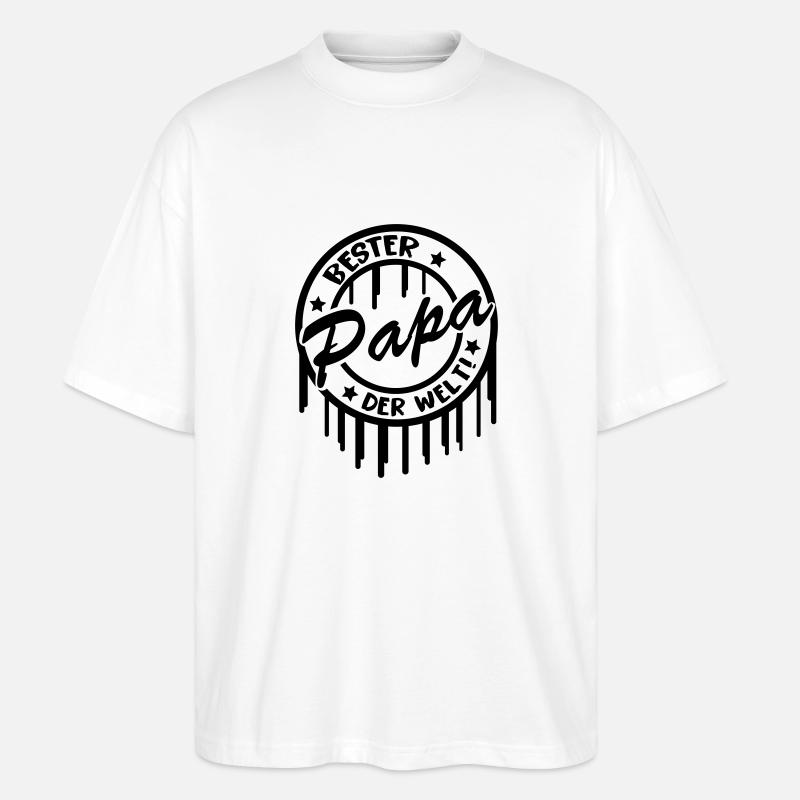 bester_papa_der_welt - Stanley/Stella Oversized Unisex Bio T-Shirt Blaster 2.0 - Weiß