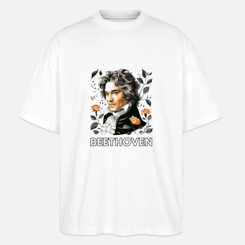 Ludwig van Beethoven - Stanley/Stella Oversized Unisex Bio T-Shirt Blaster 2.0 - Weiß