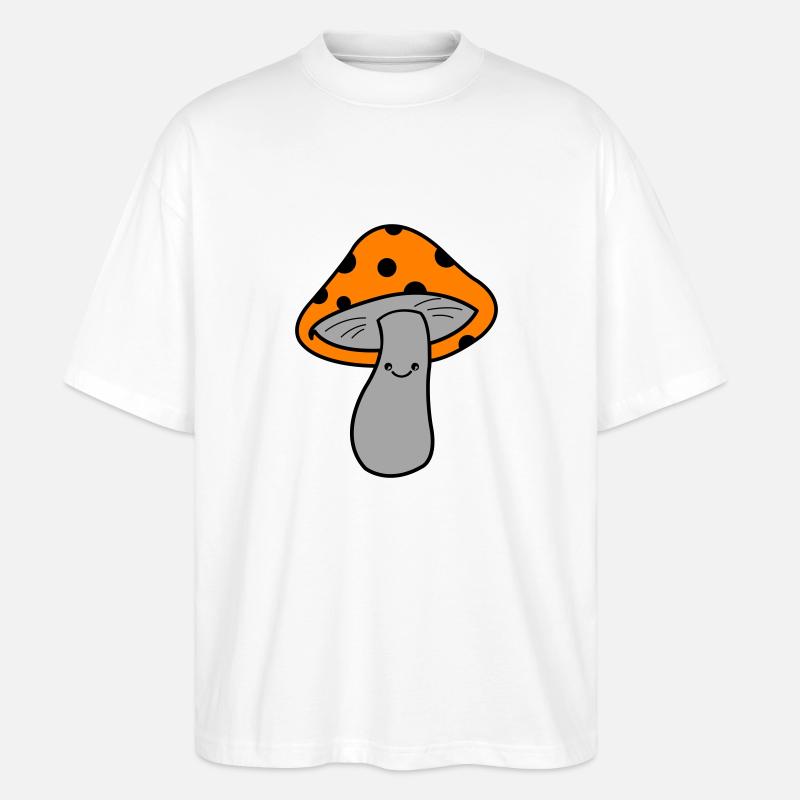 Pilz Mushroom - Stanley/Stella Oversized Unisex Bio T-Shirt Blaster 2.0 - Weiß