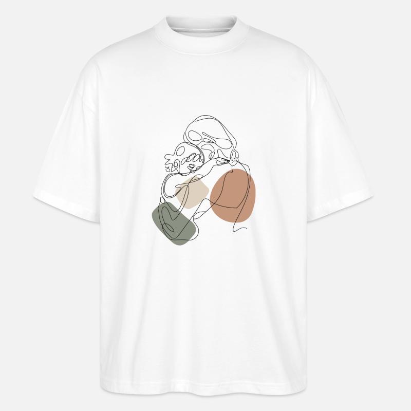 Mutter mit Kind Baby - Stanley/Stella Oversized Unisex Bio T-Shirt Blaster 2.0 - Weiß