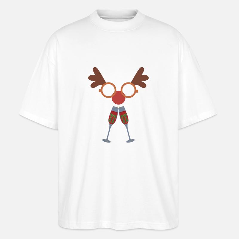 Weihnachtsdesign-Geschenkidee-Feier - Stanley/Stella Oversized Unisex Bio T-Shirt Blaster 2.0 - Weiß