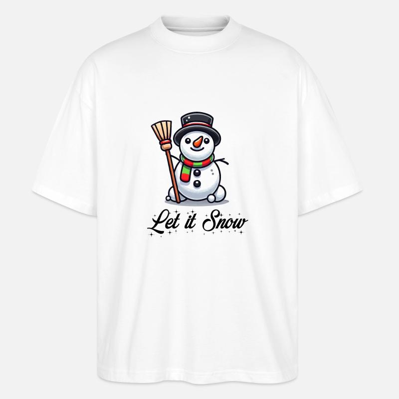 Schneemann Comic - Stanley/Stella Oversized Unisex Bio T-Shirt Blaster 2.0 - Weiß