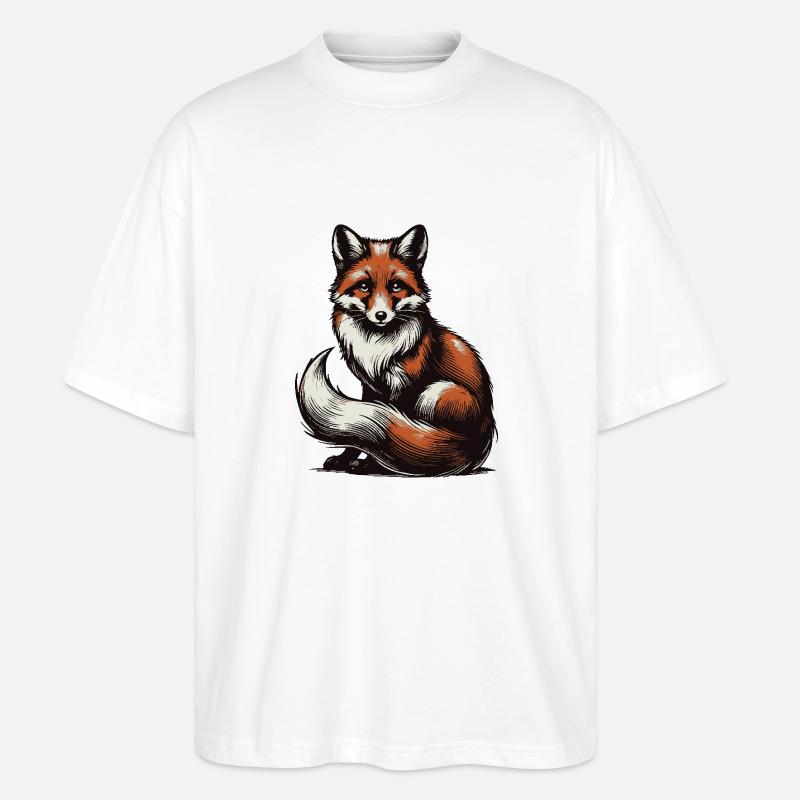 Fox - Stanley/Stella Oversized Unisex Organic T-shirt Blaster 2.0 - white