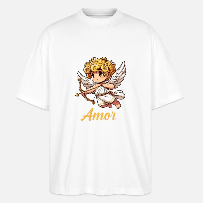 Engel Comic Amor - Stanley/Stella Oversized Unisex Bio T-Shirt Blaster 2.0 - Weiß
