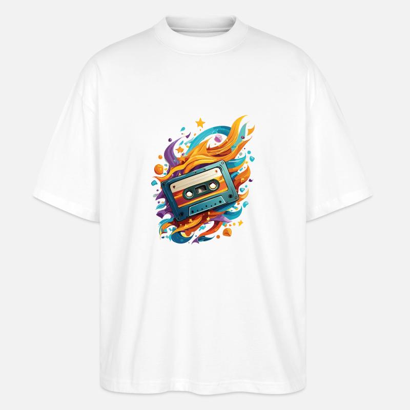 MIXTAPE II - Stanley/Stella Oversized Unisex Bio T-Shirt Blaster 2.0 - Weiß