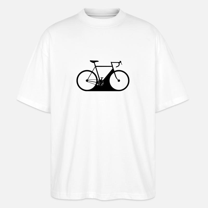 Retro Rennrad - Stanley/Stella Oversized Unisex Bio T-Shirt Blaster 2.0 - Weiß