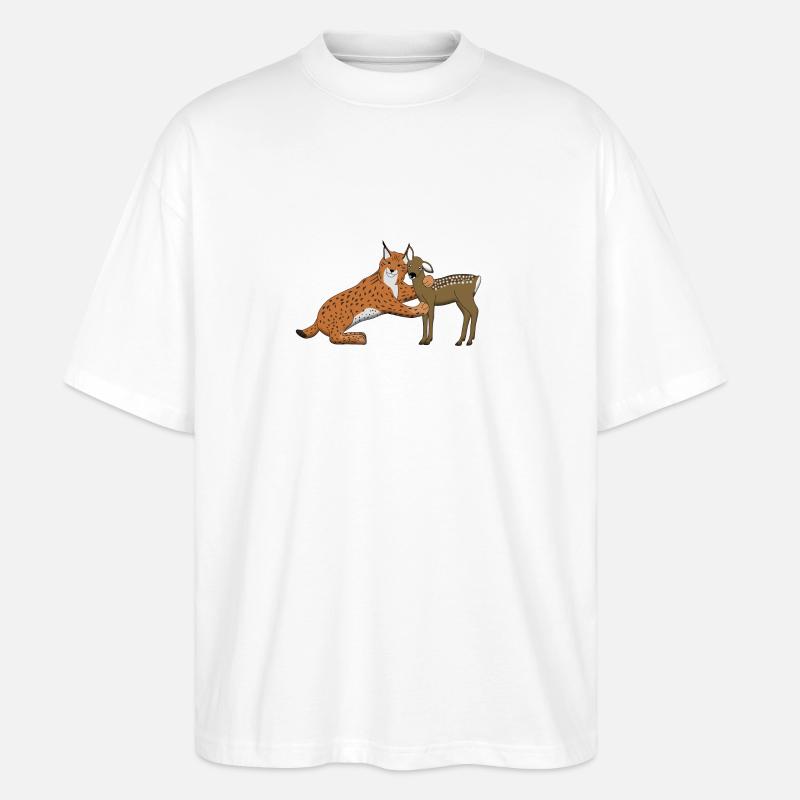 luchs_und_rehkitz - Stanley/Stella Oversized Unisex Bio T-Shirt Blaster 2.0 - Weiß
