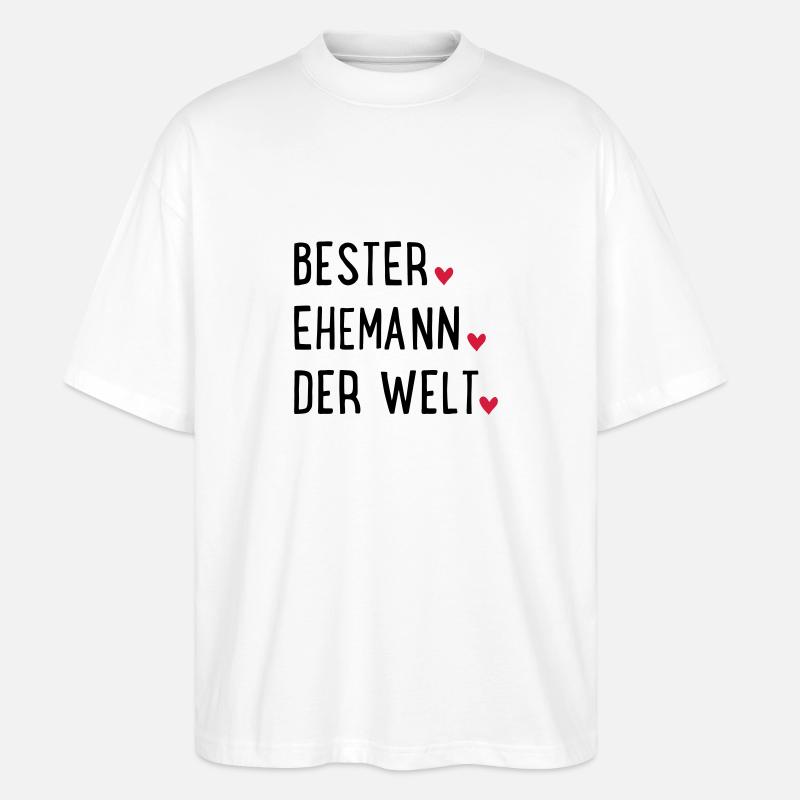 Bester Ehemann der Welt - Stanley/Stella Oversized Unisex Bio T-Shirt Blaster 2.0 - Weiß