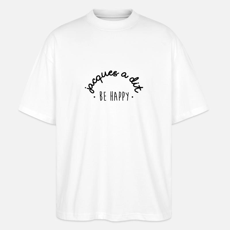 Jacques a dit be happy - T-shirt bio Blaster 2.0 coupe oversize Stanley/Stella Unisexe - blanc
