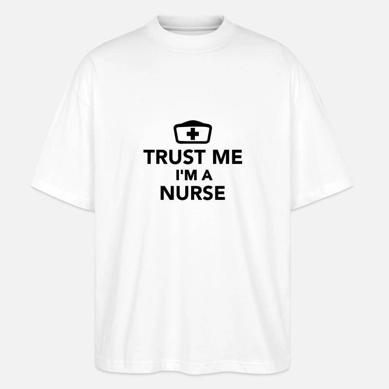 Krankenschwester - Stanley/Stella Oversized Unisex Bio T-Shirt Blaster 2.0 - Weiß