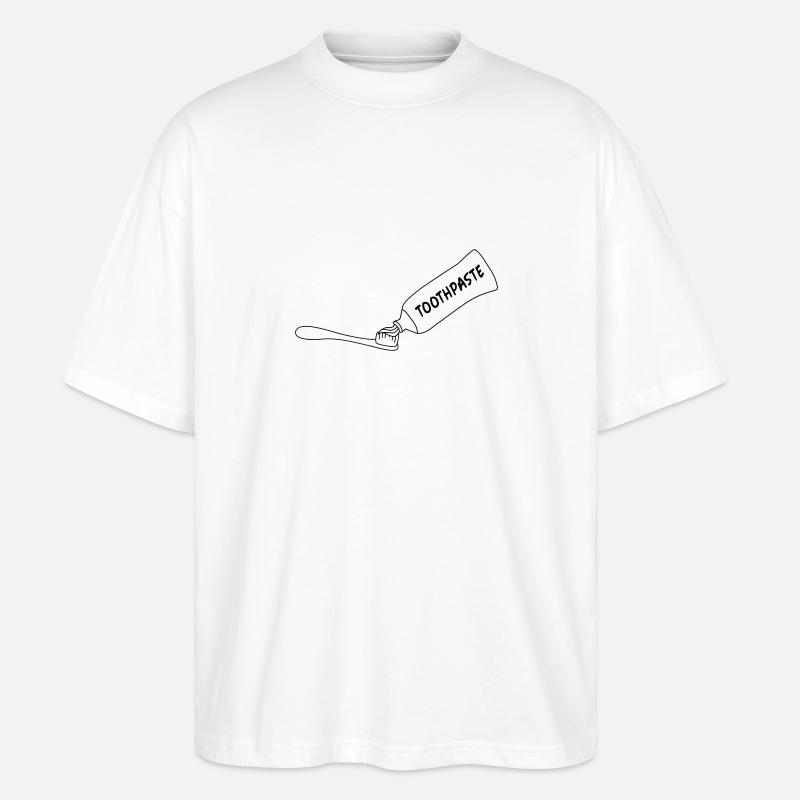 Toothpaste And Toothbrush - Stanley/Stella Oversized Unisex Organic T-shirt Blaster 2.0 - white