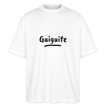 Guiguite - T-shirt bio Blaster 2.0 coupe oversize Stanley/Stella Unisexe - blanc - Devant - Alina (178cm) & Michal (187cm)