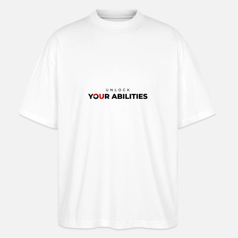 Unlock your Abilities Premium - Stanley/Stella Oversized Unisex Bio T-Shirt Blaster 2.0 - Weiß