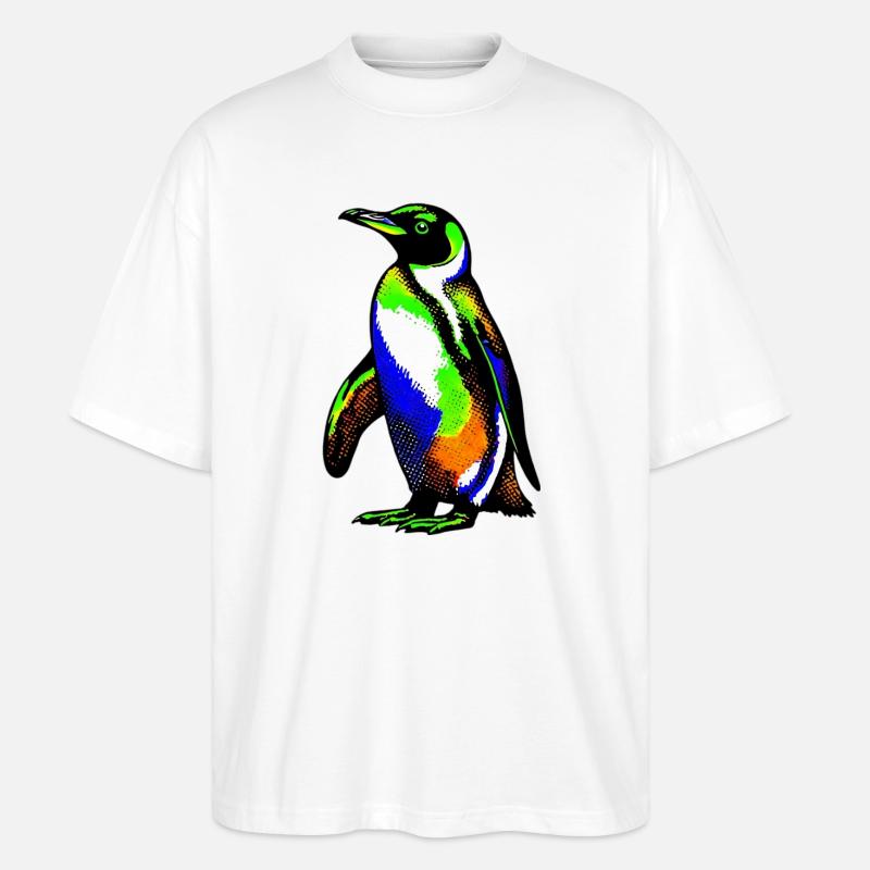 Pinguin - Stanley/Stella Oversized Unisex Bio T-Shirt Blaster 2.0 - Weiß