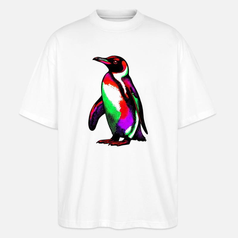 Pinguin - Stanley/Stella Oversized Unisex Bio T-Shirt Blaster 2.0 - Weiß