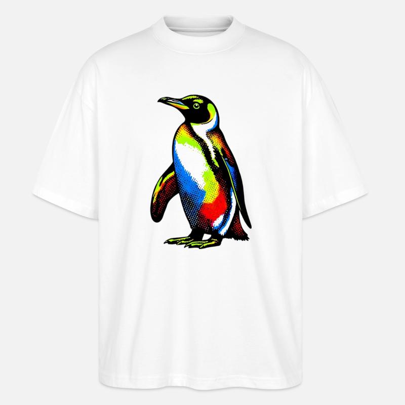 Pingouin - T-shirt bio Blaster 2.0 coupe oversize Stanley/Stella Unisexe - blanc